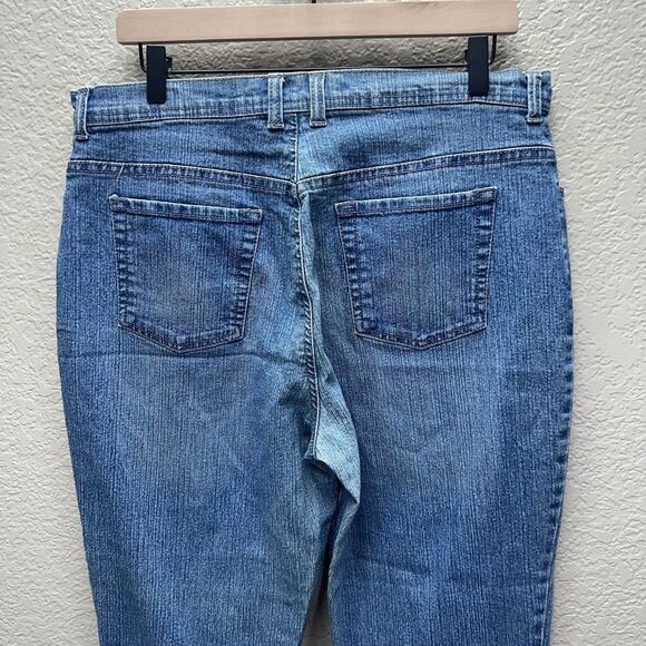 Gloria Vanderbilt Amanda Jeans Womens 18 Denim Straight Leg High Rise Zip - Picture 9 of 15